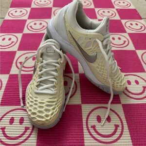 Nike Cream and Silver Sneakers